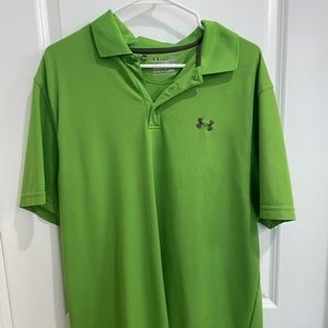 Neon green Under Armour polo